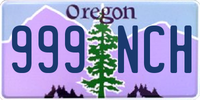 OR license plate 999NCH