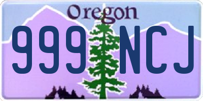 OR license plate 999NCJ