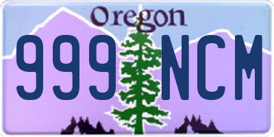 OR license plate 999NCM