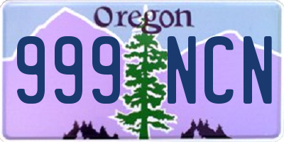 OR license plate 999NCN