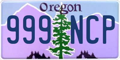 OR license plate 999NCP