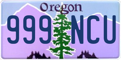 OR license plate 999NCU