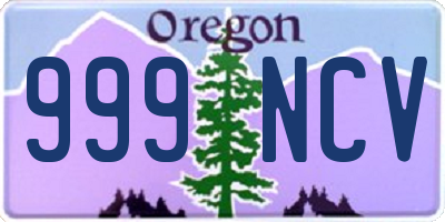 OR license plate 999NCV