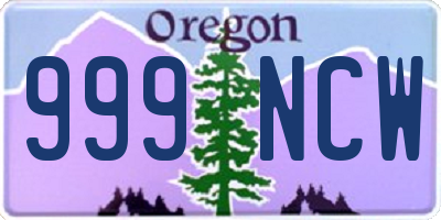 OR license plate 999NCW