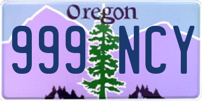 OR license plate 999NCY