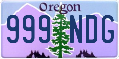 OR license plate 999NDG