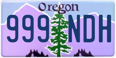 OR license plate 999NDH