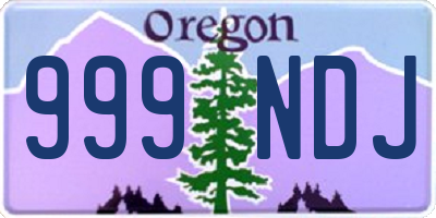 OR license plate 999NDJ