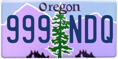 OR license plate 999NDQ