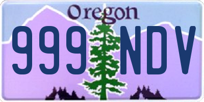 OR license plate 999NDV
