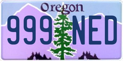 OR license plate 999NED