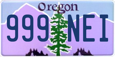 OR license plate 999NEI