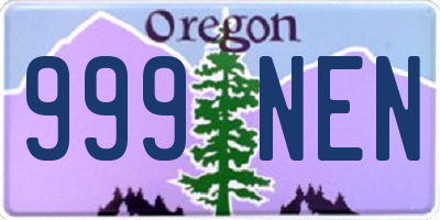 OR license plate 999NEN