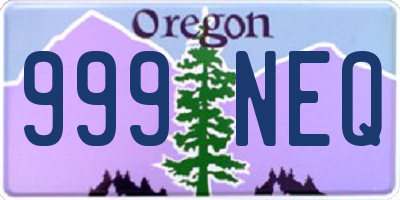 OR license plate 999NEQ