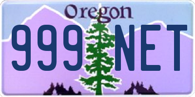 OR license plate 999NET