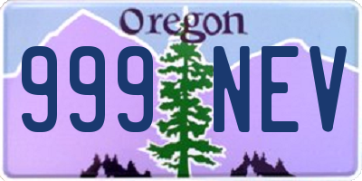 OR license plate 999NEV