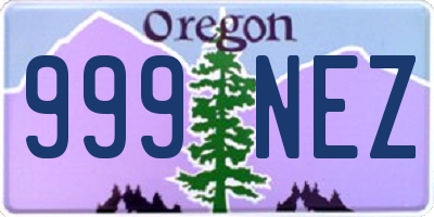 OR license plate 999NEZ