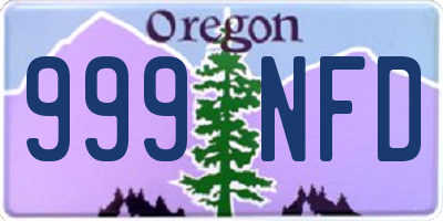 OR license plate 999NFD