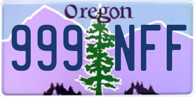 OR license plate 999NFF