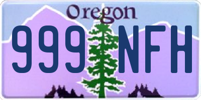 OR license plate 999NFH