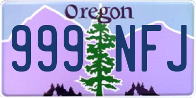 OR license plate 999NFJ