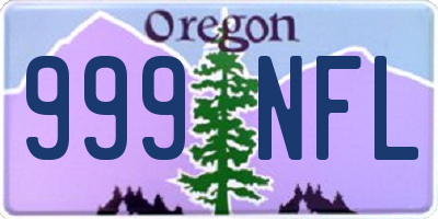 OR license plate 999NFL