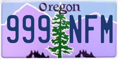OR license plate 999NFM