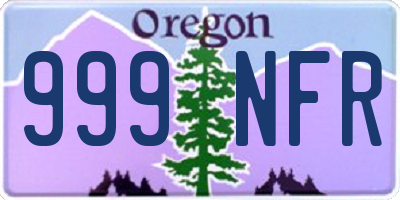 OR license plate 999NFR