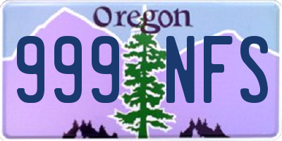 OR license plate 999NFS