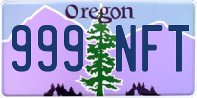 OR license plate 999NFT