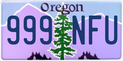 OR license plate 999NFU