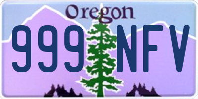 OR license plate 999NFV