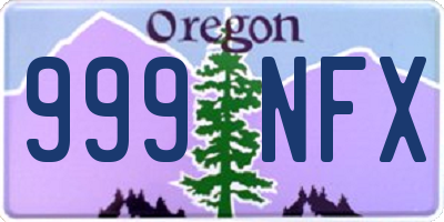 OR license plate 999NFX