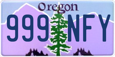 OR license plate 999NFY