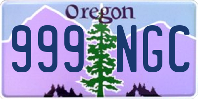 OR license plate 999NGC