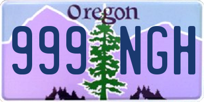 OR license plate 999NGH