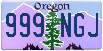 OR license plate 999NGJ