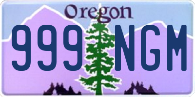 OR license plate 999NGM