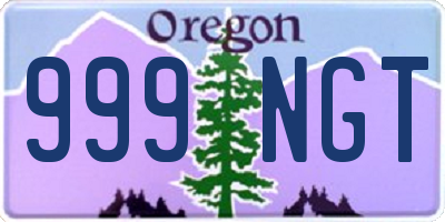 OR license plate 999NGT