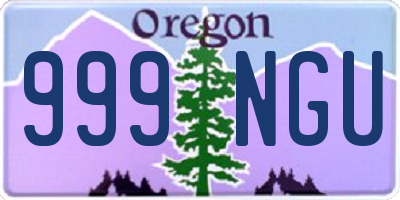 OR license plate 999NGU
