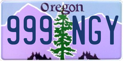 OR license plate 999NGY