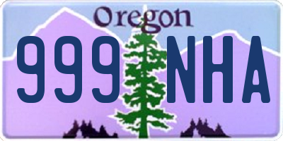 OR license plate 999NHA