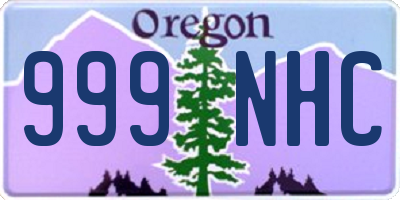 OR license plate 999NHC