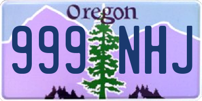 OR license plate 999NHJ