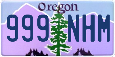 OR license plate 999NHM