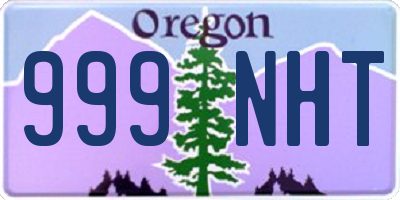 OR license plate 999NHT