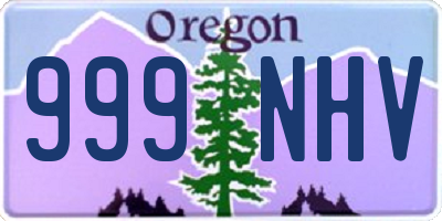 OR license plate 999NHV