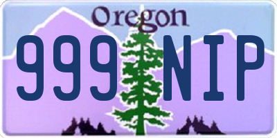 OR license plate 999NIP