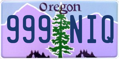 OR license plate 999NIQ