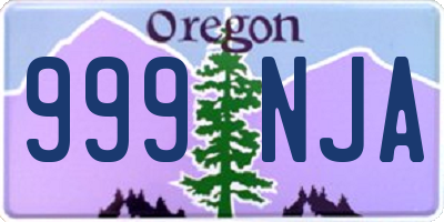 OR license plate 999NJA